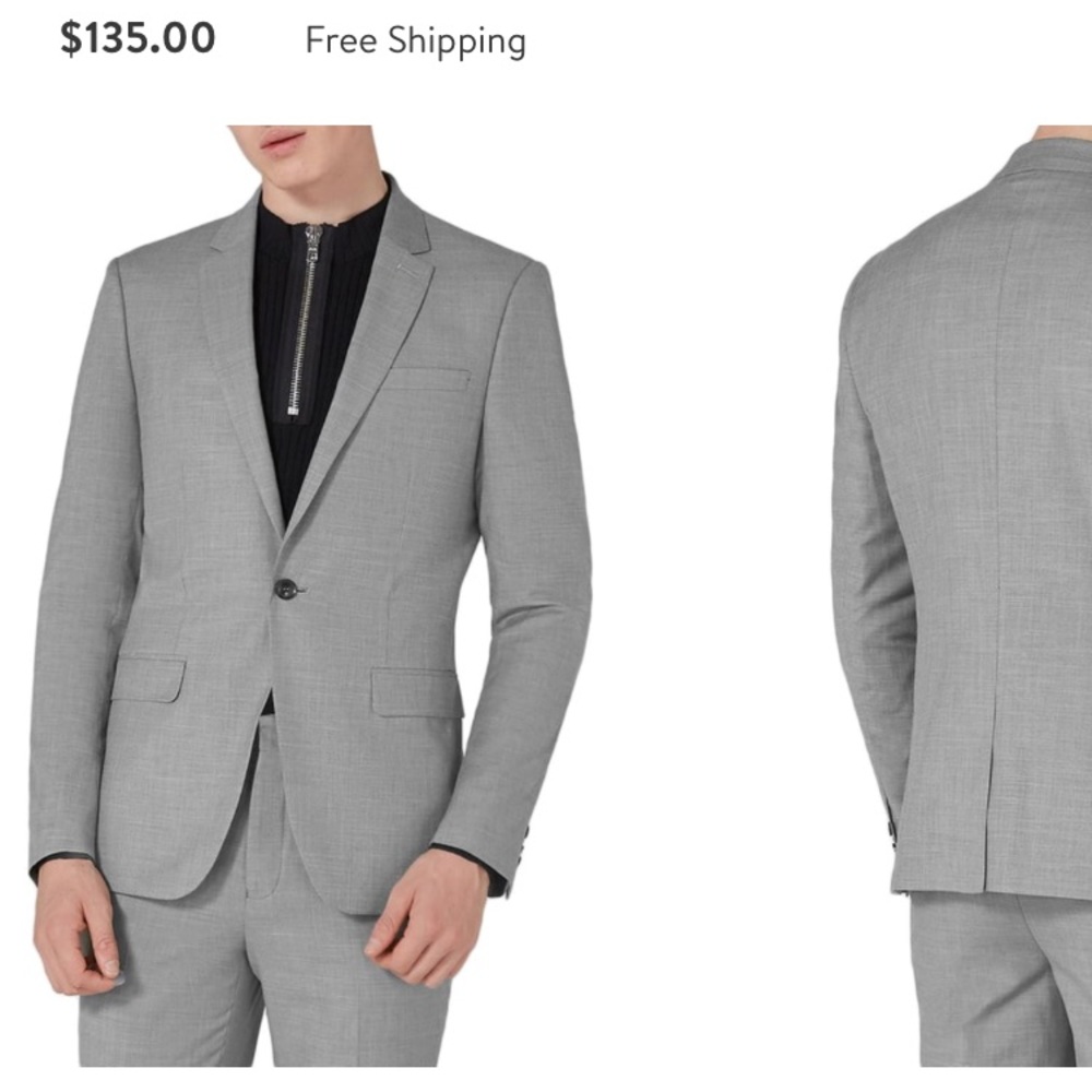 Skinny fit suit jacket size 48